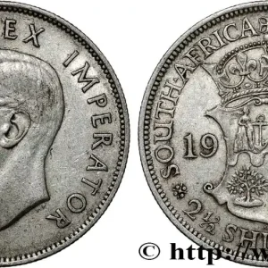 Exclusif AFRIQUE DU SUD 2 1/2 Shillings Georges VI 1942 Pretoria fwo_811431 Monde