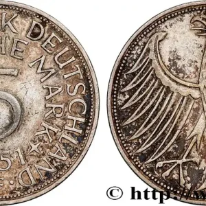 Commander Vite ALLEMAGNE 5 Mark aigle 1951 Stuttgart fwo_819612 Monde