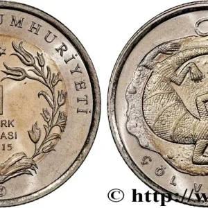 Meilleure Qualité TURQUIE 1 Lira Varan du Désert 2015 fwo_820462 Monde