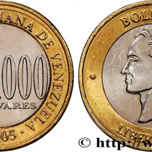 Prix Choc VENEZUELA 1000 Bolivares Fuerte emblème, République Bolivarienne du Vénézuela / Simon Bolivar 2005 fwo_820935 Monde