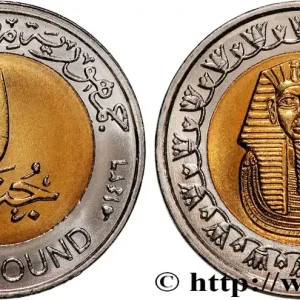 Livraison Gratuite ÉGYPTE 1 Pound (Livre) masque funéraire du pharaon Toutânkhamon an 1426 2005 fwo_820940 Monde