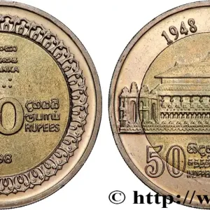 SRI LANKA 10 Rupees 50e anniversaire de l’indépendance 1998 Royal Mint Llantrisant fwo_820982 Monde Promotion