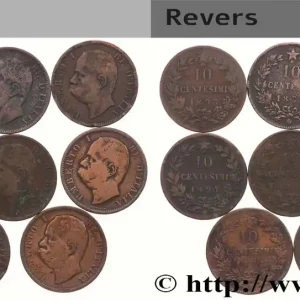 ITALIE Lot 8 x 10 Centesimi Humbert Ier n.d. Birmingham fwo_820993 Monde Promotion Saisonnière