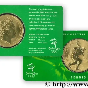 Nouvelle Collection AUSTRALIE 5 Dollars J.O. de Sydney : tennis 2000 fwo_824882 Monde
