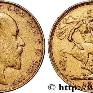 OR, PALLADIUM ET PLATINE INVESTISSEMENT 1 Souverain Edouard VII 1904 Londres fwo_825765 Monde Meilleur Prix