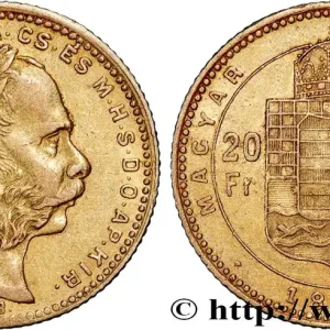 Prix Réduit OR, PALLADIUM ET PLATINE INVESTISSEMENT 20 Francs or ou 8 Forint, 2e type 1880 Kremnitz fwo_825787 Monde