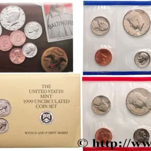 Acheter En Ligne ÉTATS-UNIS D'AMÉRIQUE Série 13 monnaies - Uncirculated Coin 1990 fwo_716664 Monde
