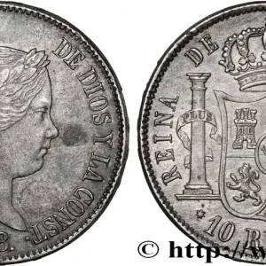 Achetez Aujourd’hui ESPAGNE - ROYAUME D'ESPAGNE - ISABELLE II 10 Reales 1858 Madrid fwo_817621 Monde