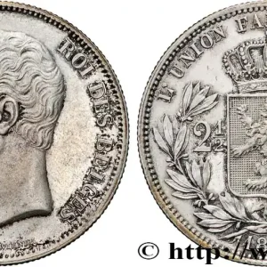 BELGIQUE - ROYAUME DE BELGIQUE - LÉOPOLD Ier 2 1/2 Francs petite tête nue 1849 Bruxelles fwo_823816 Monde Remise
