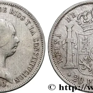 ESPAGNE - ROYAUME D'ESPAGNE - ISABELLE II 20 Reales 1850 Madrid fwo_826517 Monde Meilleure Vente