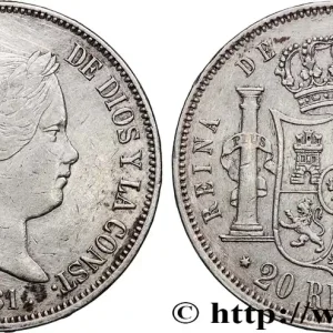 Affaire À Saisir ESPAGNE - ROYAUME D'ESPAGNE - ISABELLE II 20 Reales 1861 Madrid fwo_826536 Monde