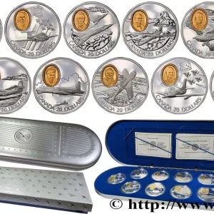 CANADA Coffret 10 x 20 Dollars proof Vols motorisés au Canada : les 50 premières années 1995-1999 fwo_826593 Monde Meilleur Prix