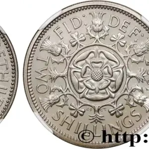 ROYAUME-UNI 1 Florin (2 Shillings) Elisabeth II 1953 fwo_827093 Monde Livraison Mondiale