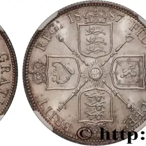 GRANDE BRETAGNE - VICTORIA 1 Florin Victoria buste du jubilé 1887 fwo_827123 Monde Nouvel Arrivage