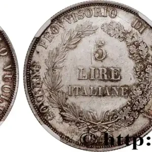 Nouveauté ITALIE - LOMBARDIE 5 Lire Gouvernement provisoire de Lombardie 1848 Milan fwo_827140 Monde