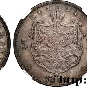 ROUMANIE - CHARLES Ier 5 Lei 1880 Bucarest fwo_827166 Monde Nouveauté