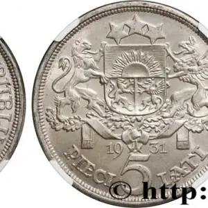 Petit Prix LETTONIE 5 Lati 1931 fwo_827176 Monde