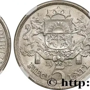 LETTONIE 5 Lati 1932 fwo_827177 Monde Meilleur Prix