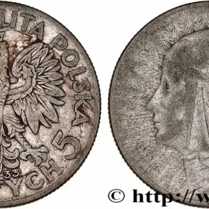 POLOGNE 5 Zlotych reine Jadwiga 1933 Varsovie fwo_777232 Monde Commande En Gros