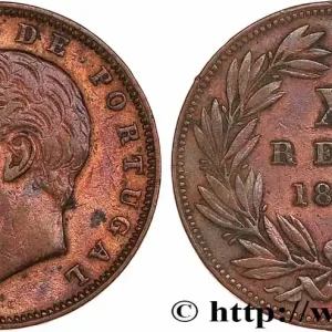 PORTUGAL - ROYAUME DU PORTUGAL - LOUIS Ier 10 Réis 1882 fwo_779428 Monde Réduction