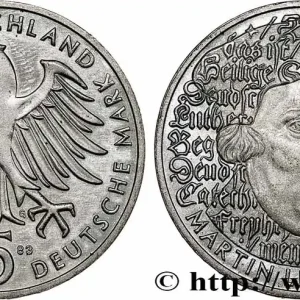 Fait Main ALLEMAGNE 5 Mark Proof Martin Luther 1983 Karlsruhe fwo_784484 Monde