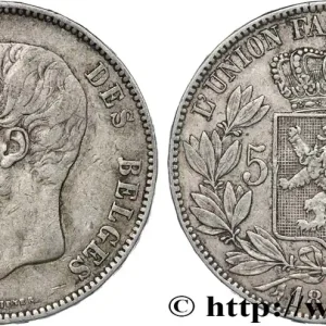 Offre Spéciale BELGIQUE 5 Francs Léopold II 1873 fwo_792691 Monde