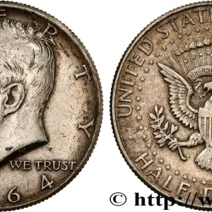 ÉTATS-UNIS D'AMÉRIQUE 1/2 Dollar Kennedy 1964 Philadelphie fwo_797991 Monde Gros Lot