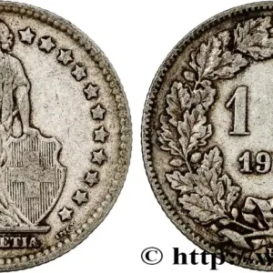 SUISSE 1 Franc Helvetia 1908 Berne fwo_799236 Monde Prix Promo