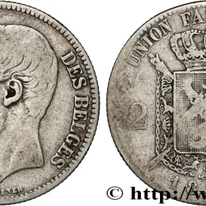 Garantie Incluse BELGIQUE 2 Francs Léopold II légende française 1866 fwo_801893 Monde