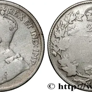 CANADA 25 Cents Georges V 1936 fwo_808054 Monde Top Vente
