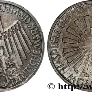 ALLEMAGNE 10 Mark XXe J.O. Munich / aigle type “IN MÜNCHEN” 1972 Stuttgart fwo_808122 Monde Acheter Direct