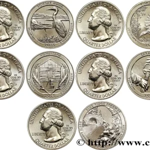 Super Prix ÉTATS-UNIS D'AMÉRIQUE Série complète des 5 monnaies de 1/4 de Dollar 2015 2015 San Francisco - S fwo_809088 Monde