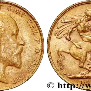 Soldes OR, PALLADIUM ET PLATINE INVESTISSEMENT 1 Souverain Édouard VII 1910 Londres fwo_809375 Monde