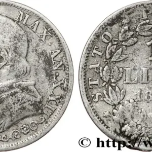 Super Prix ITALIE - ÉTATS DU PAPE - PIE IX (Jean-Marie Mastai Ferretti) 1 Lire an XXII 1867 Rome fwo_812473 Monde