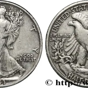 Seulement Aujourd’hui ÉTATS-UNIS D'AMÉRIQUE 1/2 Dollar Walking Liberty 1943 Philadelphie fwo_818478 Monde