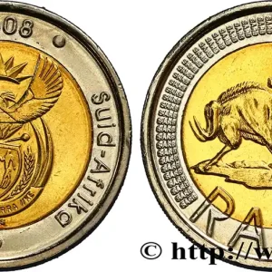Nouvel Arrivage AFRIQUE DU SUD 5 Rand emblème / buffle 2008 fwo_819152 Monde