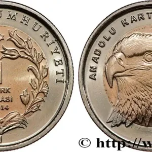 TURQUIE 1 Lira Aigle 2014 fwo_820447 Monde Réduction