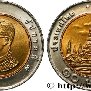 THAÏLANDE 10 Baht roi Rama IX Bhumipol BE 2548 2005 fwo_820964 Monde Bon Marché