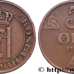 Prix Choc NORVÈGE 5 Ore Haakon VII 1914 fwo_822144 Monde