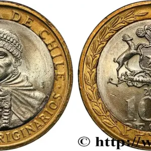 CHILI 100 Pesos indienne mapuche / emblème 2006 Santiago - S° fwo_824586 Monde Soldes