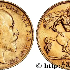 OR, PALLADIUM ET PLATINE INVESTISSEMENT Demi-souverain, (Half sovereign) 1910 Londres fwo_825758 Monde Livraison Mondiale