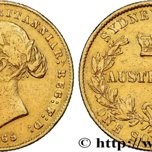 OR, PALLADIUM ET PLATINE INVESTISSEMENT 1 Souverain reine Victoria 1865 Sydney fwo_825760 Monde Garantie Incluse