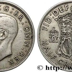 Commande En Gros ROYAUME-UNI 1/2 Crown Georges VI 1940 fwo_827558 Monde