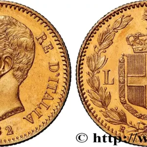 Dernière Chance OR, PALLADIUM ET PLATINE INVESTISSEMENT 20 Lire Umberto Ier 1882 Rome fwo_828007 Monde