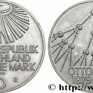 Meilleure Vente ALLEMAGNE 5 Mark aigle héraldique / hommage au chimiste Otto Hahn, fragmentation nucléaire 1979 Karlsruhe - G fwo_784352 Monde