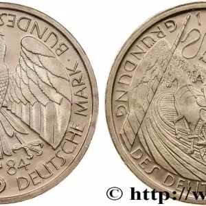 Dernière Chance ALLEMAGNE 5 Mark Proof aigle Union douanière allemande 1984 Munich fwo_784499 Monde