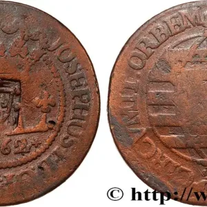 BRÉSIL - PRINCE JEAN REGENT 80 Réis contremarqué sur une 40 Reis de 1762 (1809) Bahia fwo_791715 Monde Authentique