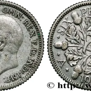 Offre Exclusive ROYAUME-UNI 6 Pence Georges V 1928 fwo_793660 Monde