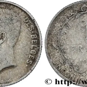 BELGIQUE 1 Franc Albert Ier légende française 1911 fwo_793910 Monde Prix Bas