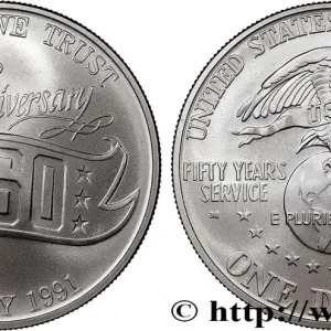 ÉTATS-UNIS D'AMÉRIQUE 1 Dollar 50e anniversaire de la United Service Organization 1991 Denver fwo_797206 Monde Retour Gratuit